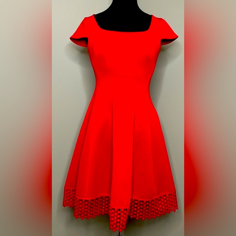 Donna Ricco New York A-Line Stunning Red Dress